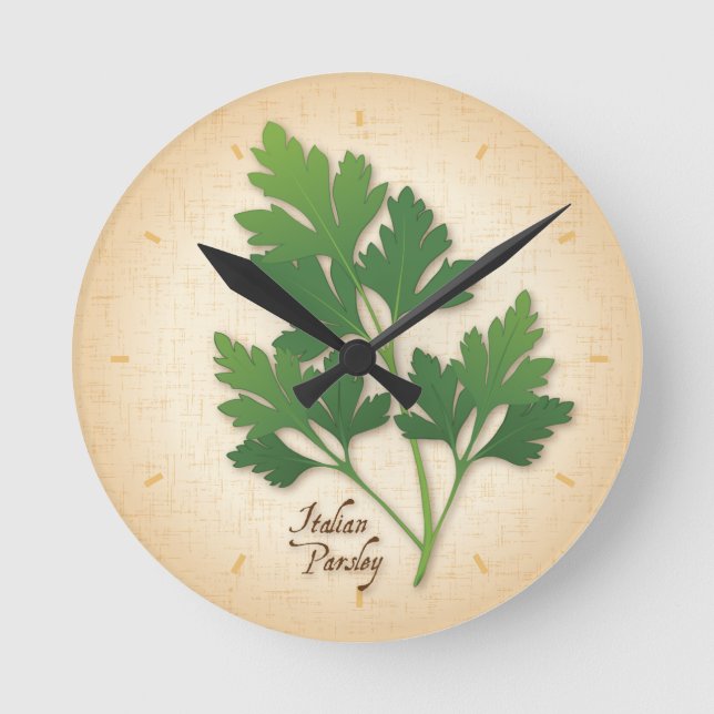 Reloj Redondo Mediano Italiano Parsley Herb (Anverso)