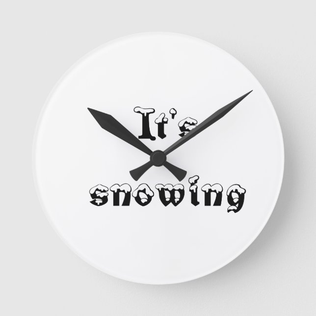 Reloj Redondo Mediano it's snowing (Anverso)