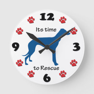 Reloj Redondo Mediano Its Time To Rescue Greyhounds