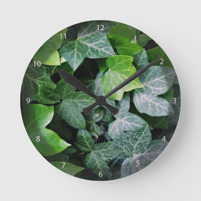 Reloj Redondo Mediano Ivy Leaves (Anverso)