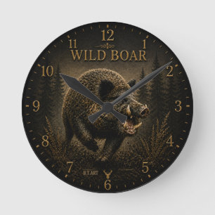 Reloj Redondo Mediano Jabalí