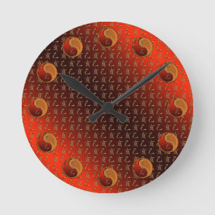 Reloj Redondo Mediano Jabalí de Madera