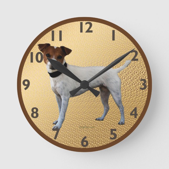 Reloj Redondo Mediano Jack Russell Terrier (Anverso)
