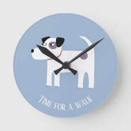Reloj Redondo Mediano Jack Russell Terrier Dog Personalizado Textos