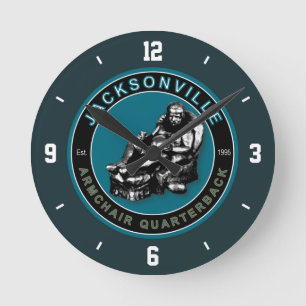 Reloj Redondo Mediano Jacksonville Armchair Quarterback Wall Clock