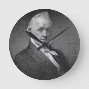 Reloj Redondo Mediano James Buchanan, grabado por Henry Bryan Pasillo