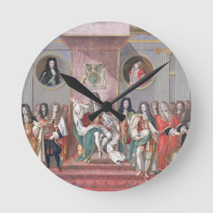 Reloj Redondo Mediano James II (1633-1701) que recibe el Sc matemático