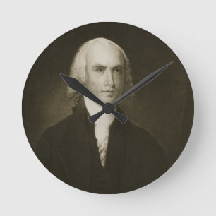 Reloj Redondo Mediano James Madison, 4to Presidente de los Estados