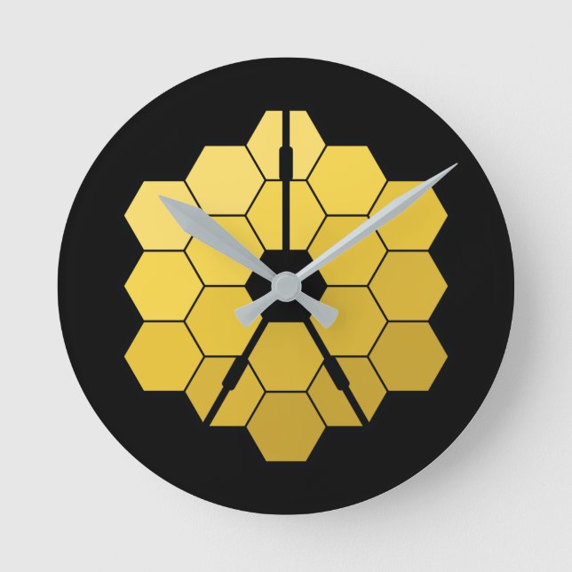 Reloj Redondo Mediano James Webb Space Telescope (JWST) Golden Mirror Th (Anverso)
