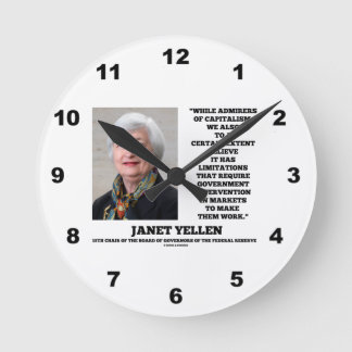 Reloj Redondo Mediano Janet Yellen Admirers Capitalismo Intervención del