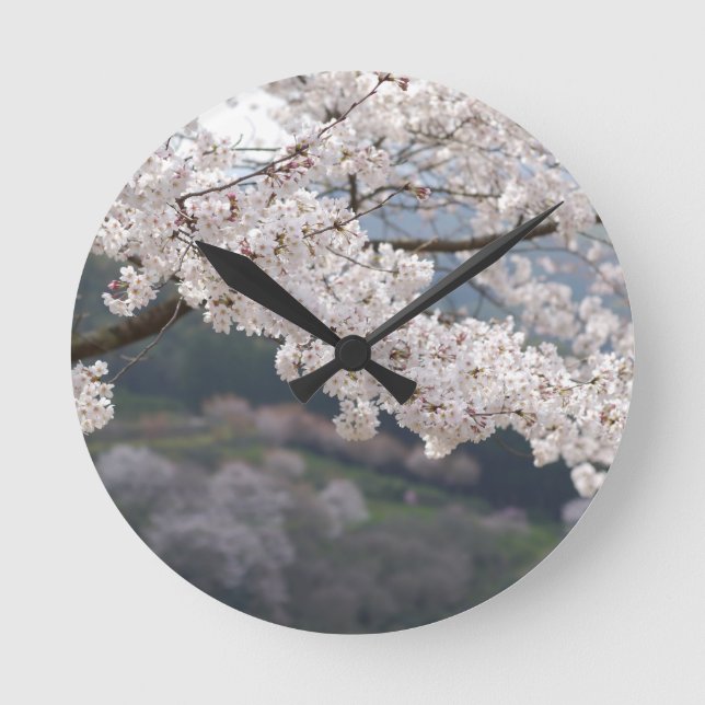 Reloj Redondo Mediano Japan Kumamoto Cherry Blossom (Anverso)