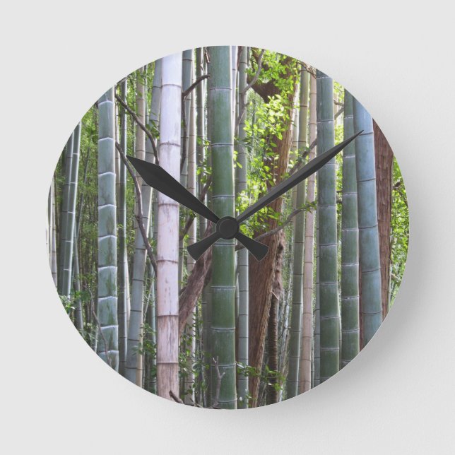 Reloj Redondo Mediano Japanese Giant Bamboo Forest, Sagano, Kyoto, Japan (Anverso)