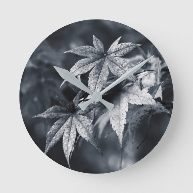 Reloj Redondo Mediano Japanese Maple Leaves (Anverso)
