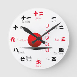 Reloj Redondo Mediano Japanese numerals round clock