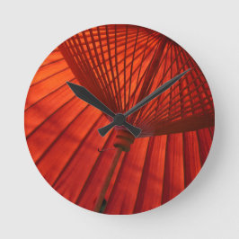 Reloj Redondo Mediano Japón: Té paraguas K Bangasa White