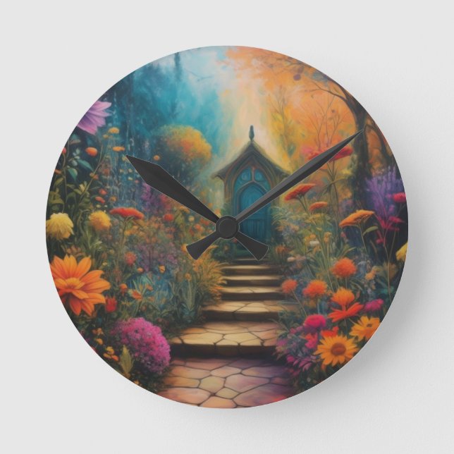 Reloj Redondo Mediano Jardín (Anverso)