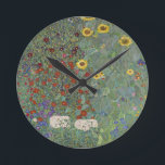 Reloj Redondo Mediano Jardín de granja con girasoles por Gustav Klimt<br><div class="desc">Trae la belleza de la famosa pintura de Gustav Klimt a su casa con nuestro jardín de granja con almohada de girasoles. Con detalles sorprendentemente complejos y colores vivos, este reloj es la adición perfecta a cualquier espacio vital. La impresión de alta calidad capta la esencia de las obras de...</div>