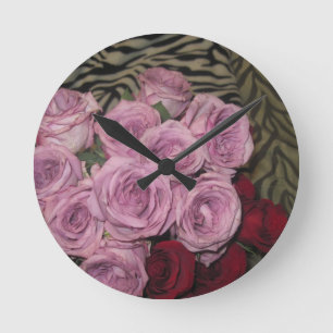 Reloj Redondo Mediano Jardín floral