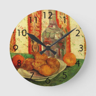 Reloj Redondo Mediano Jarra y limones de bodegón de Vincent van Gogh