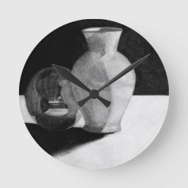 Reloj Redondo Mediano Jarrón con esfera