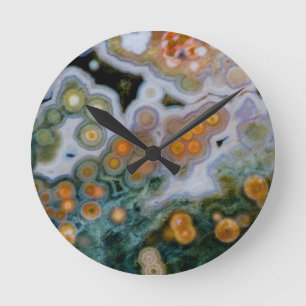 Reloj Redondo Mediano Jasper Océano Manchado