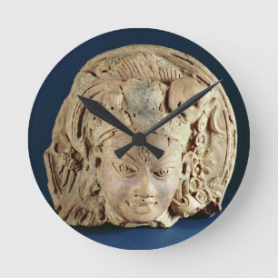 Reloj Redondo Mediano Jefe de Ardhanarisvara, Newal, Unnao (terracota)