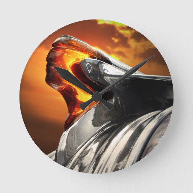 Reloj Redondo Mediano Jefe de Sunset Pontiac Chieftain Classic Car (Anverso)