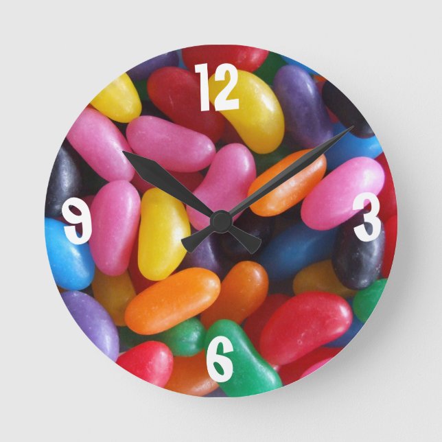 Reloj Redondo Mediano Jelly Bean Clock (Anverso)