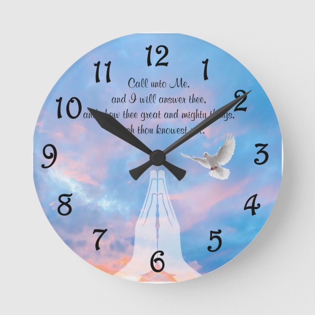 Reloj Redondo Mediano Jeremías 33:3 (Anverso)