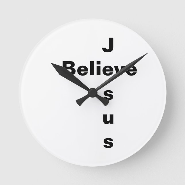 Reloj Redondo Mediano Jesus Believe (Anverso)