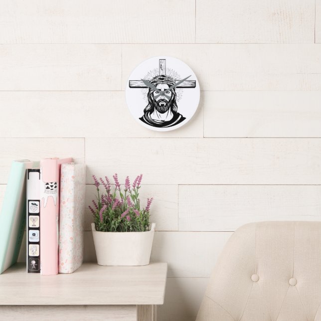 Reloj Redondo Mediano Jesus Christ (Sala de lectura)