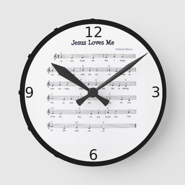 RELOJ REDONDO MEDIANO JESÚS ME AMA (Anverso)