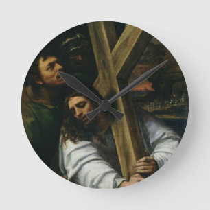 Reloj Redondo Mediano Jesús que lleva la cruz, c.1535 (aceite en el
