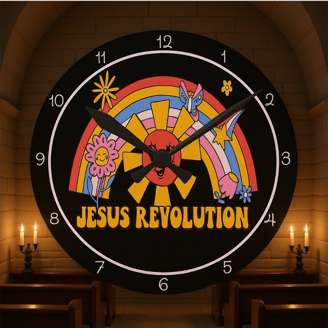 Reloj Redondo Mediano Jesus Revolution Graphic (Subido por el creador)