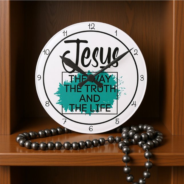 Reloj Redondo Mediano Jesus The Way The Truth And The Life Graphic (Subido por el creador)