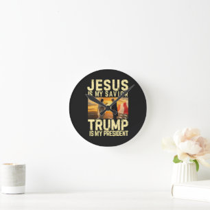 Reloj Redondo Mediano Jesús Trump - Jesús Es Mi Señor Salvador