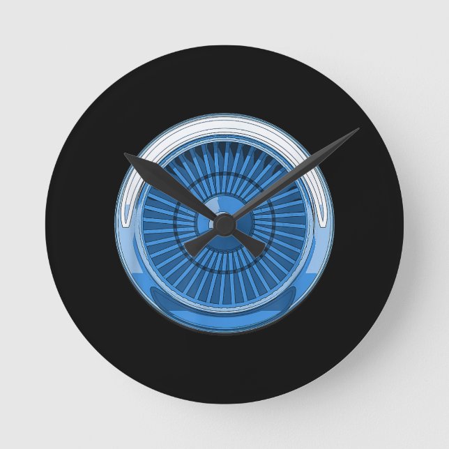 Reloj Redondo Mediano Jet Engine (Anverso)