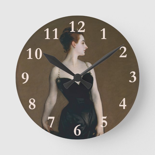 Reloj Redondo Mediano John Singer Sargent Madame X Classic Retrato (Anverso)
