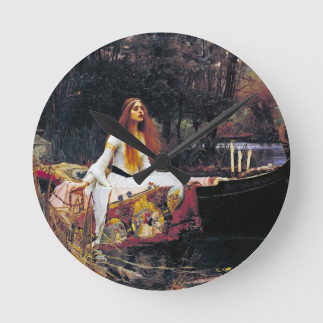 Reloj Redondo Mediano John William Waterhouse La Dama De Shalott (Anverso)