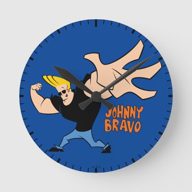 Reloj Redondo Mediano Johnny Bravo Iconic Pose (Anverso)