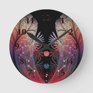 Reloj Redondo Mediano Jonglage Abstracto Fantasía Moderna Arte Fractal
