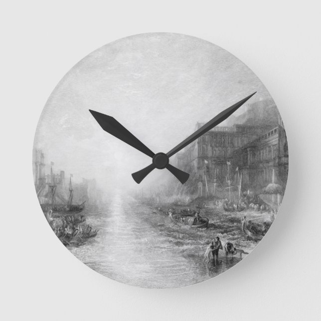 Reloj Redondo Mediano Joseph Mallord William Turner | Embarcación de (Anverso)