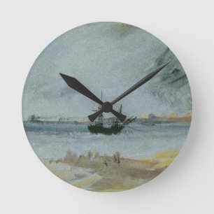 Reloj Redondo Mediano Joseph Mallord William Turner Ship Aground, Brig