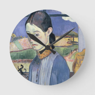 Reloj Redondo Mediano Joven Breton Woman, 1889 (aceite sobre lienzo)