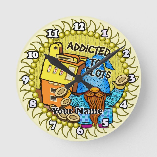Reloj Redondo Mediano Joy slots gnome (Anverso)
