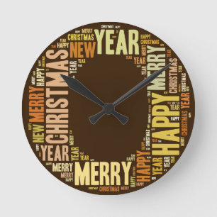 Reloj Redondo Mediano JOY Wordcloud Navidades