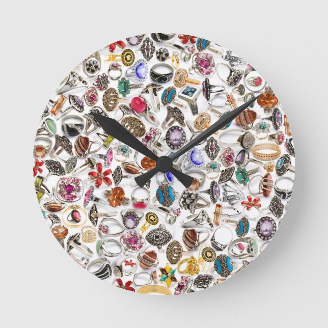 Reloj Redondo Mediano joyería de anillos (Anverso)