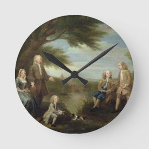 Reloj Redondo Mediano Juan y Elizabeth Jeffreys y sus niños, 17