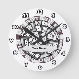 Reloj Redondo Mediano Jugar Dominó Preferiblemente