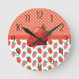 Reloj Redondo Mediano Juicy Strawberry alegre